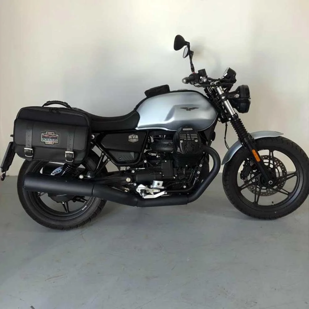 Panniers for Moto Guzzi V7 850 2021-25, pair of TRAVEL CENTENARIO side bags