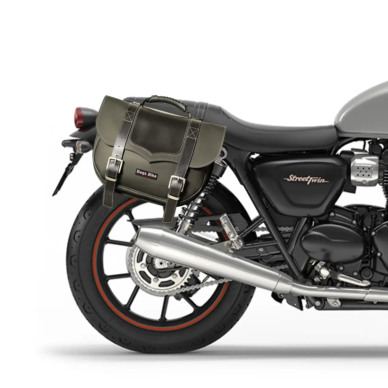 Panniers for Triumph Street Twin 900, pair of CLASSIC in Black side bags - Image 3