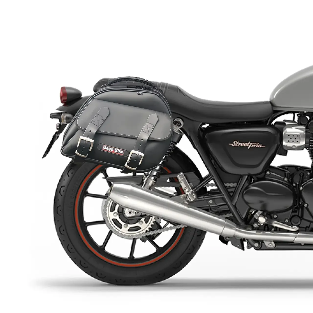 Panniers for Triumph Street Twin 900, pair of EXPLORER in Black side bags - Image 3