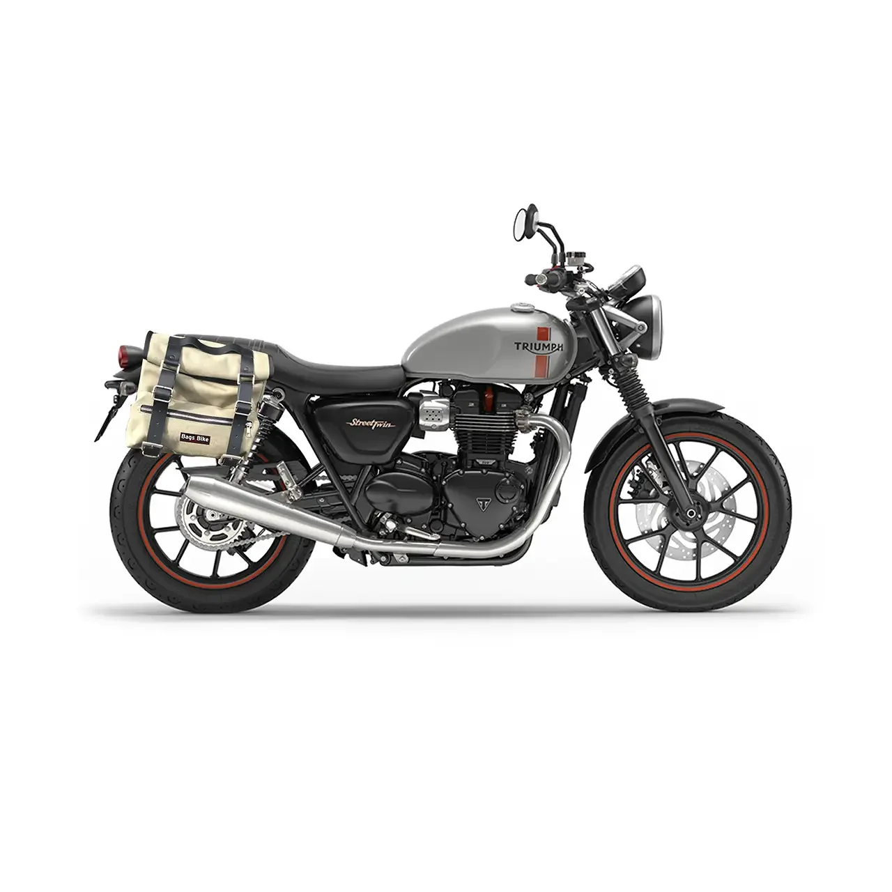 Panniers for Triumph Street Twin 900, pair of SAHARA in Gray side bags - Image 3