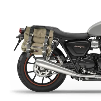 Panniers for Triumph Street Twin 900, pair of SAHARA in Green side bags