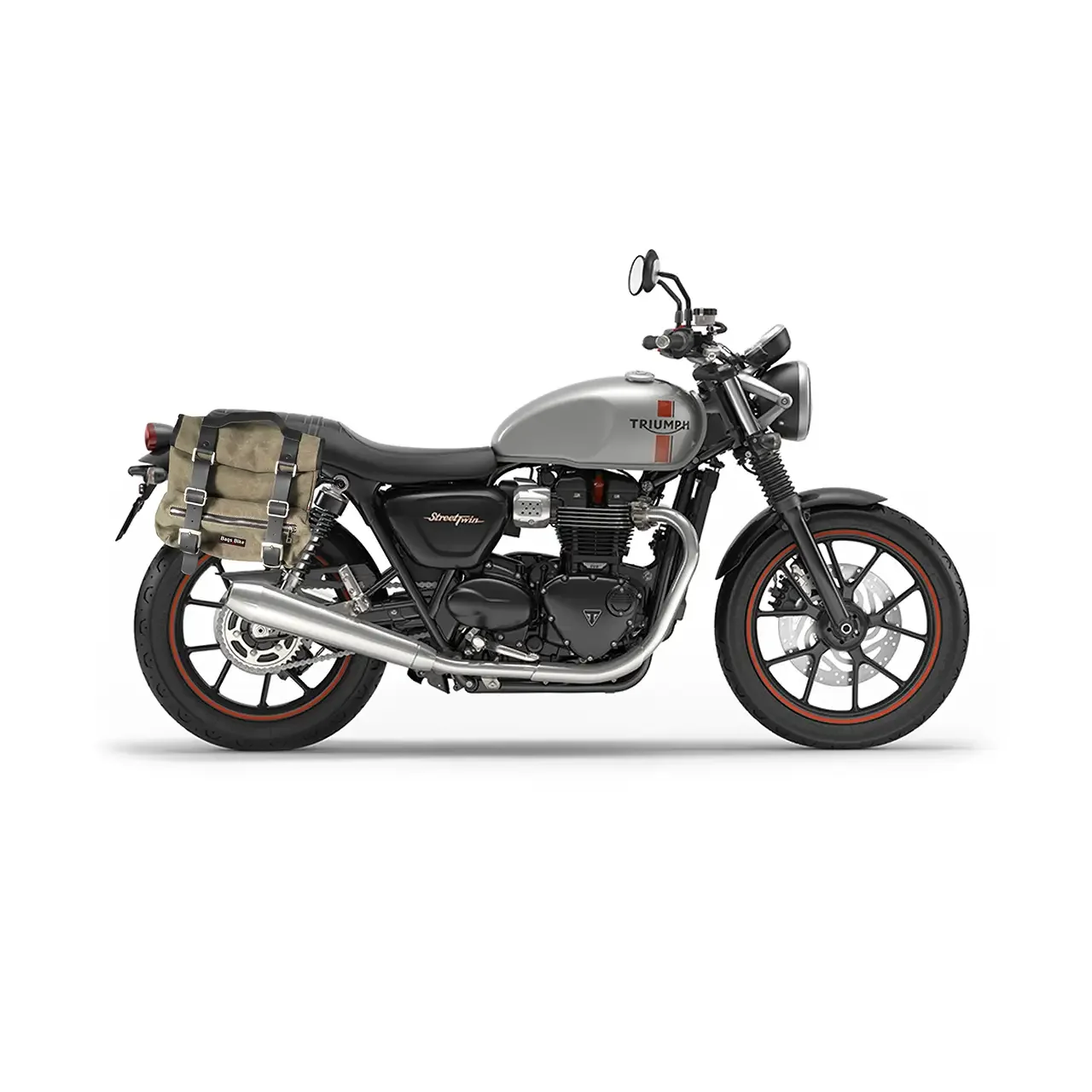 Panniers for Triumph Street Twin 900, pair of SAHARA in Green side bags - Image 3