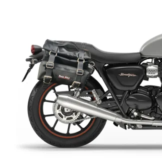 Panniers for Triumph Street Twin 900, pair of CAMION in Leather side bags
